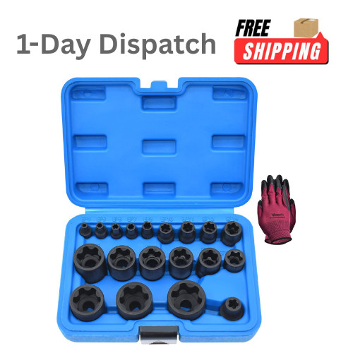 Yuesstloo 19Pcs Torx Plus Socket Set EP4-EP32 1/4-1/2″