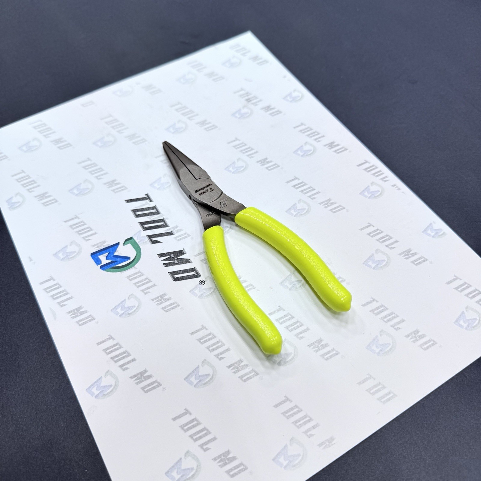 Snap-on Tools USA NEW HI VIZ YELLOW 6″ Talon Grip Needle Nose Pliers 95ACFHV