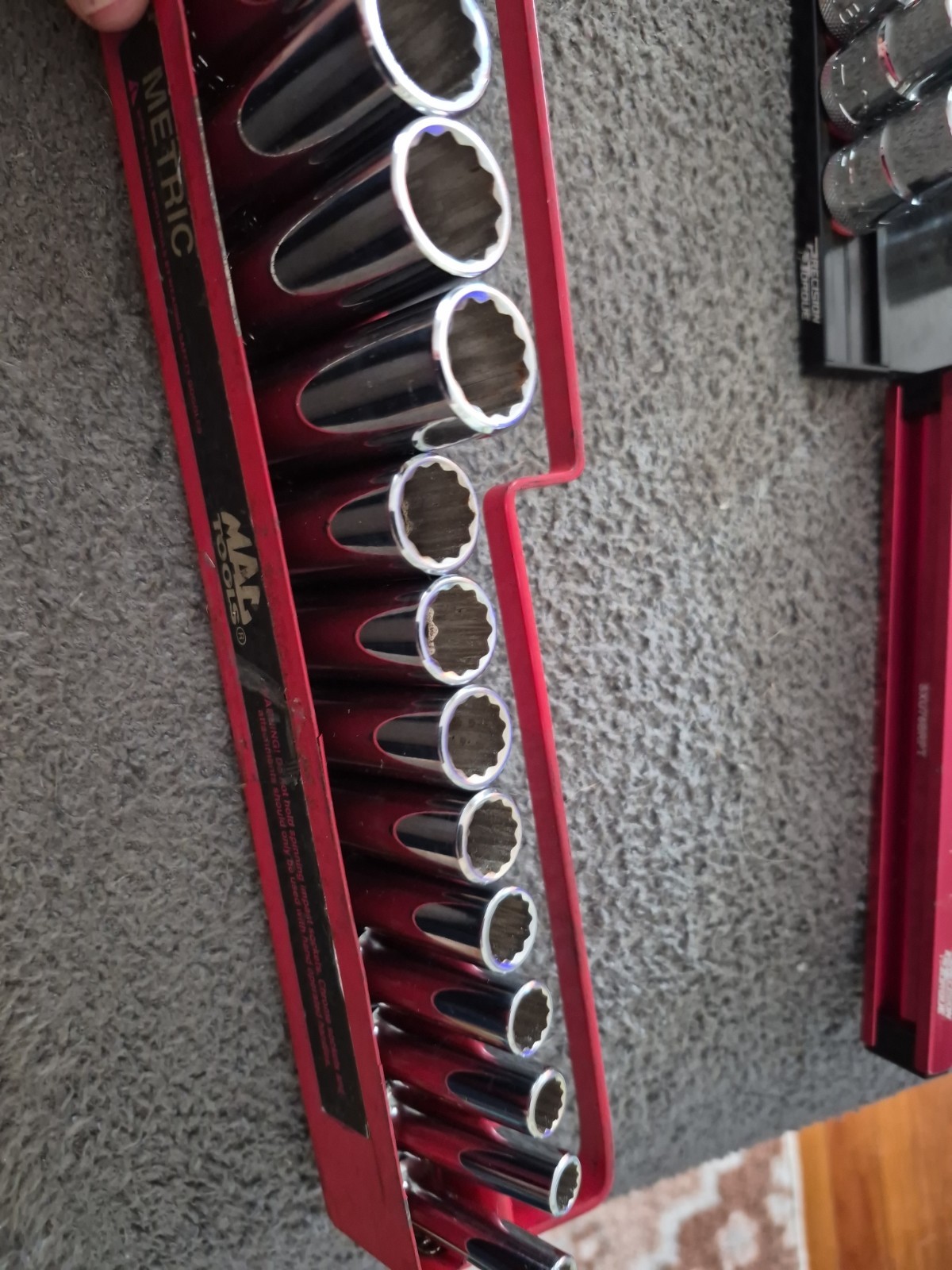 Mac Tools 14pc 3/8″ Drive 12PT Metric Deep Non-Slip Socket Set XDMMR USA