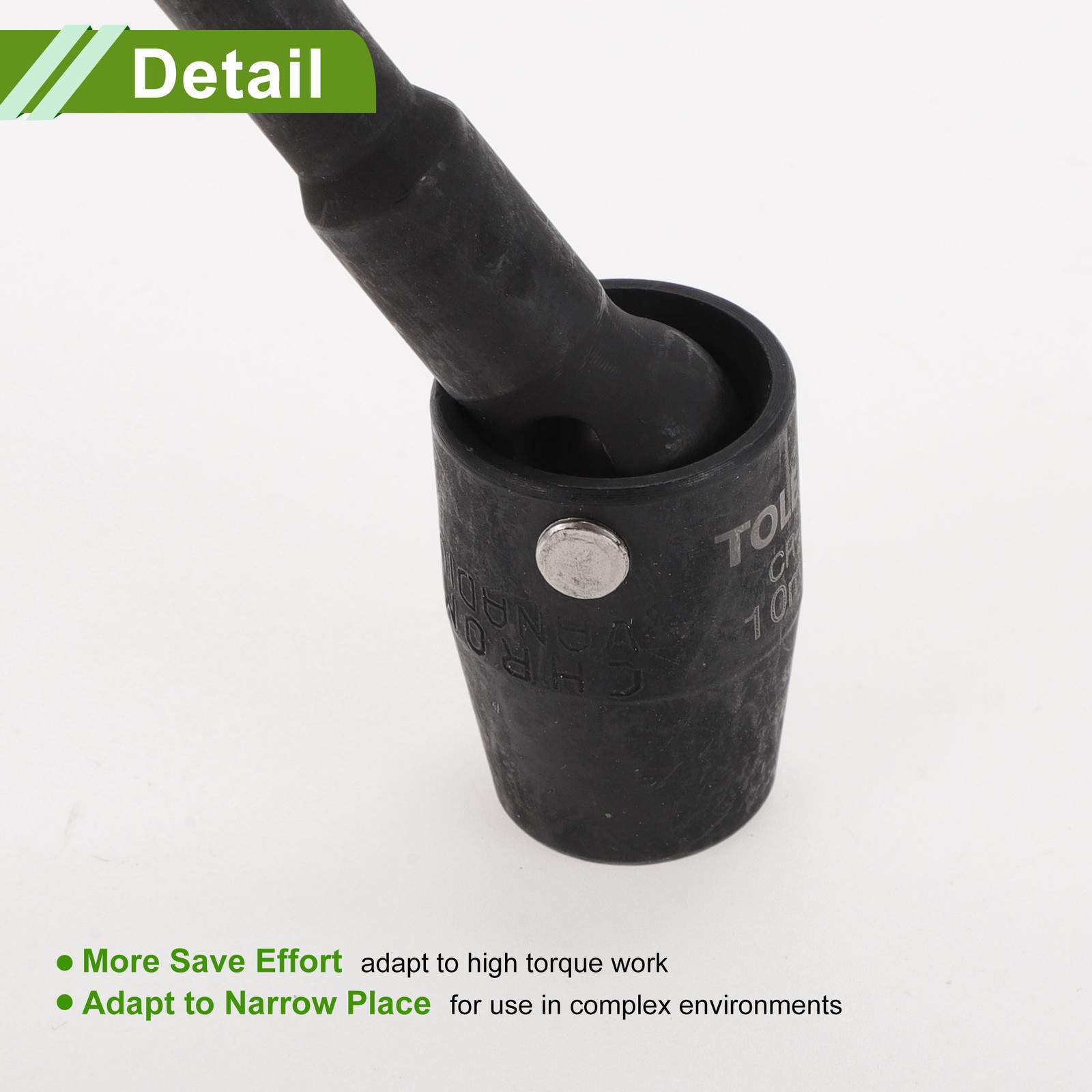 Universal Impact Socket 10mm 6 Point 150mm CR-V Black 1 Pcs