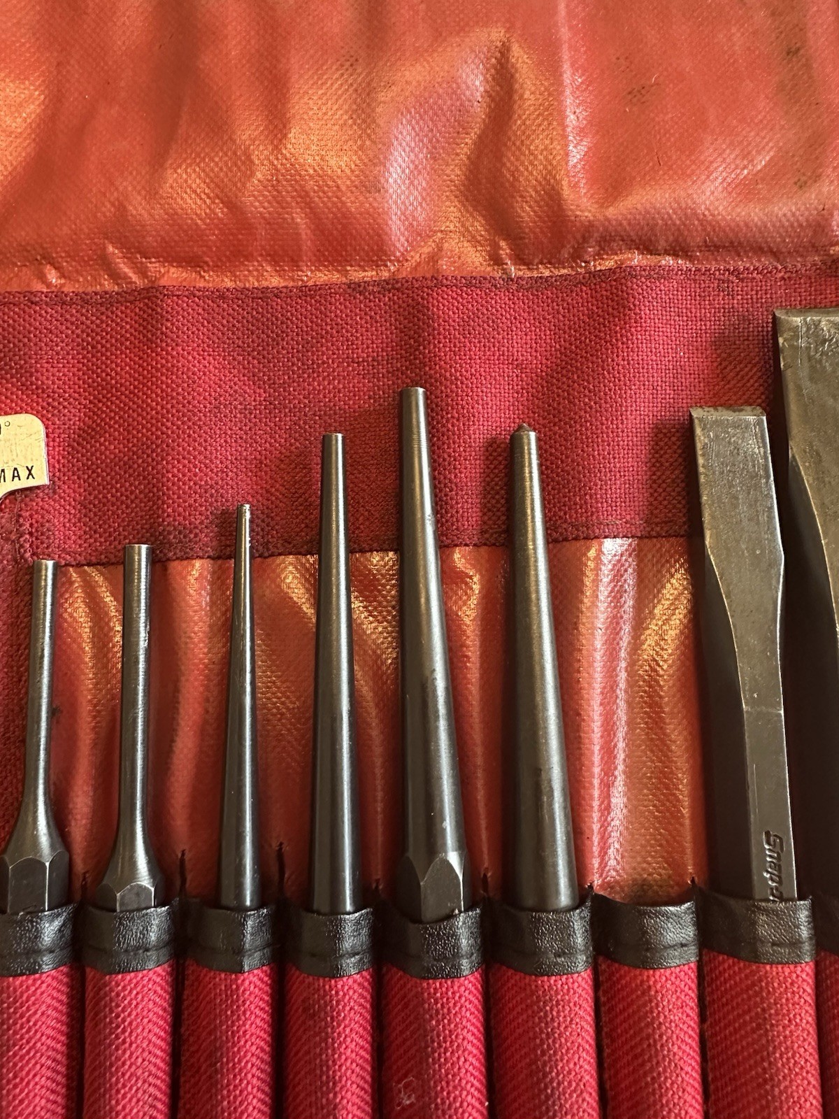 Snap On 11 pc Punch and Chisel Set PPC710BK.