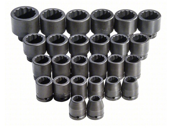 Proto 26pc 3/4” Drive Metric Impact Socket Set 17mm – 50mm 12pt J72106M NEW
