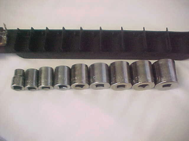 Craftsman Tools 9Pc. 3/8″ Drive 12Pt. Socket Set 3/8″-7/8″, #34438 USA G&V Vtg