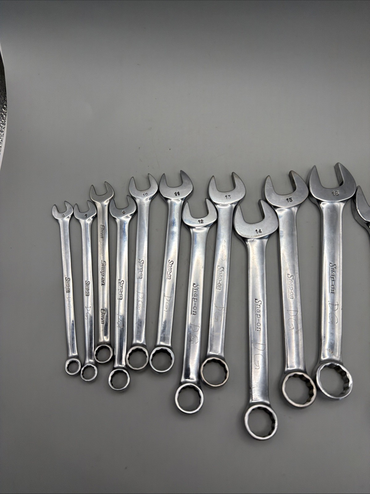 Snap-on Tools Metric Flank Drive Short Combo Wrench Set OEXM6-OEXM19, set of 14