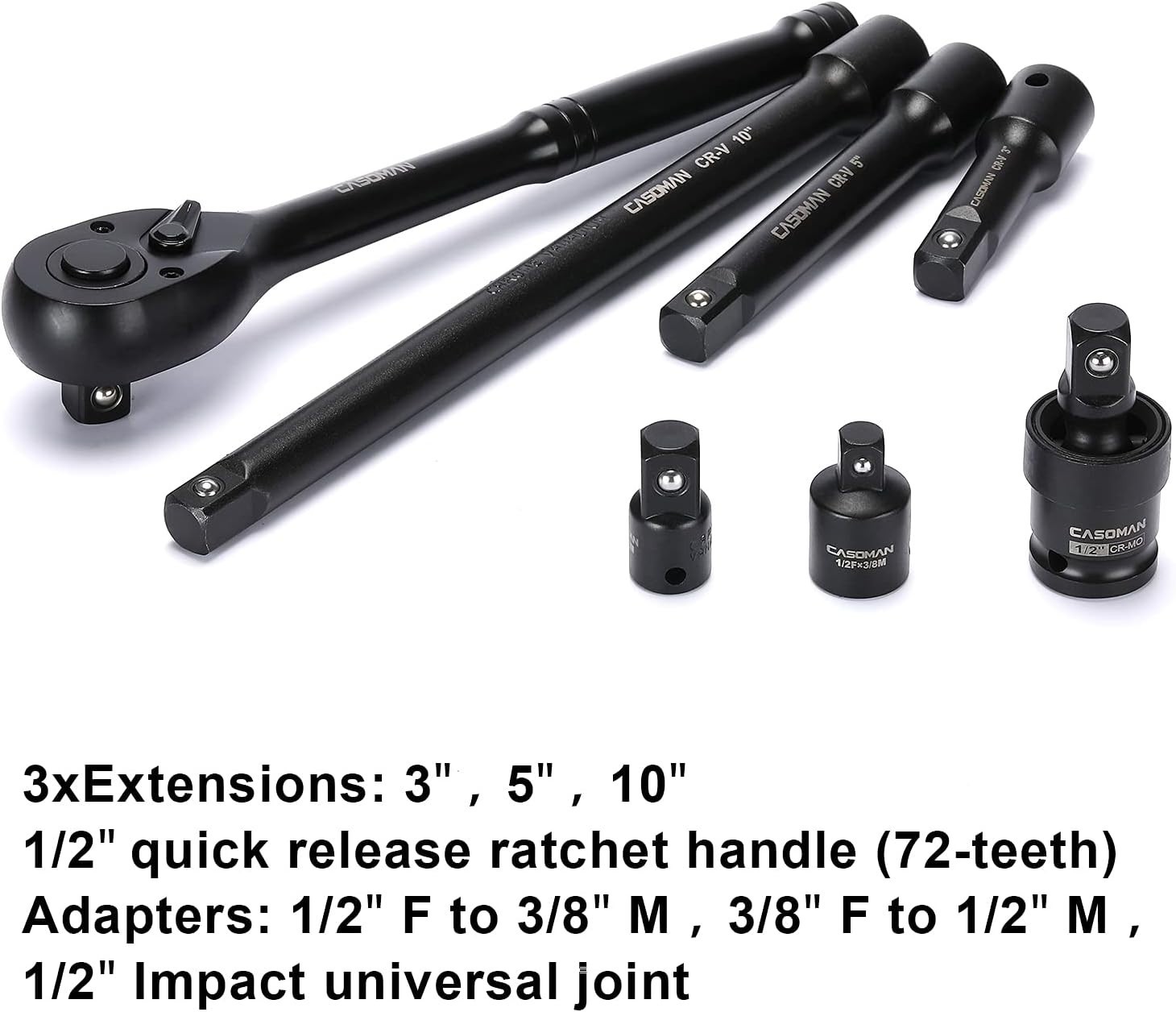 70-Piece 1/2-Inch Impact Socket Set, SAE & Metric