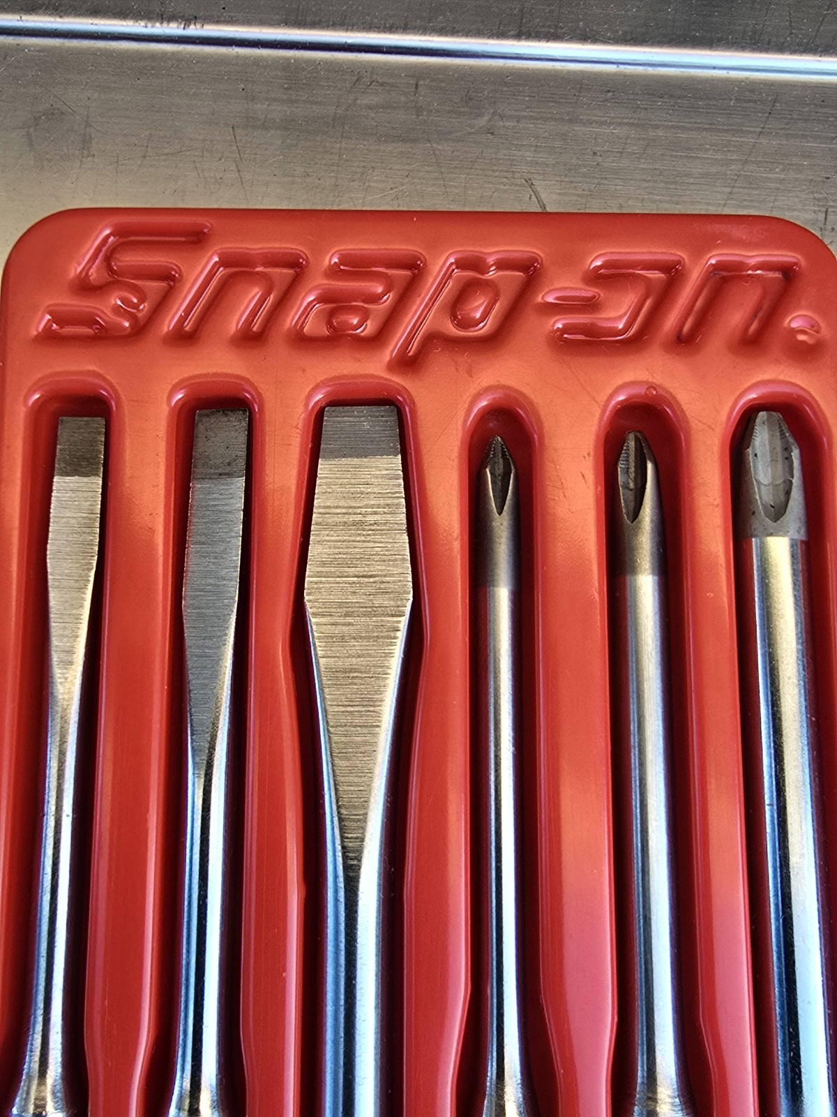 Snap On 6pc Ratcheting Screwdriver Combination Blade/Shaft Set Shank SGDMRC60