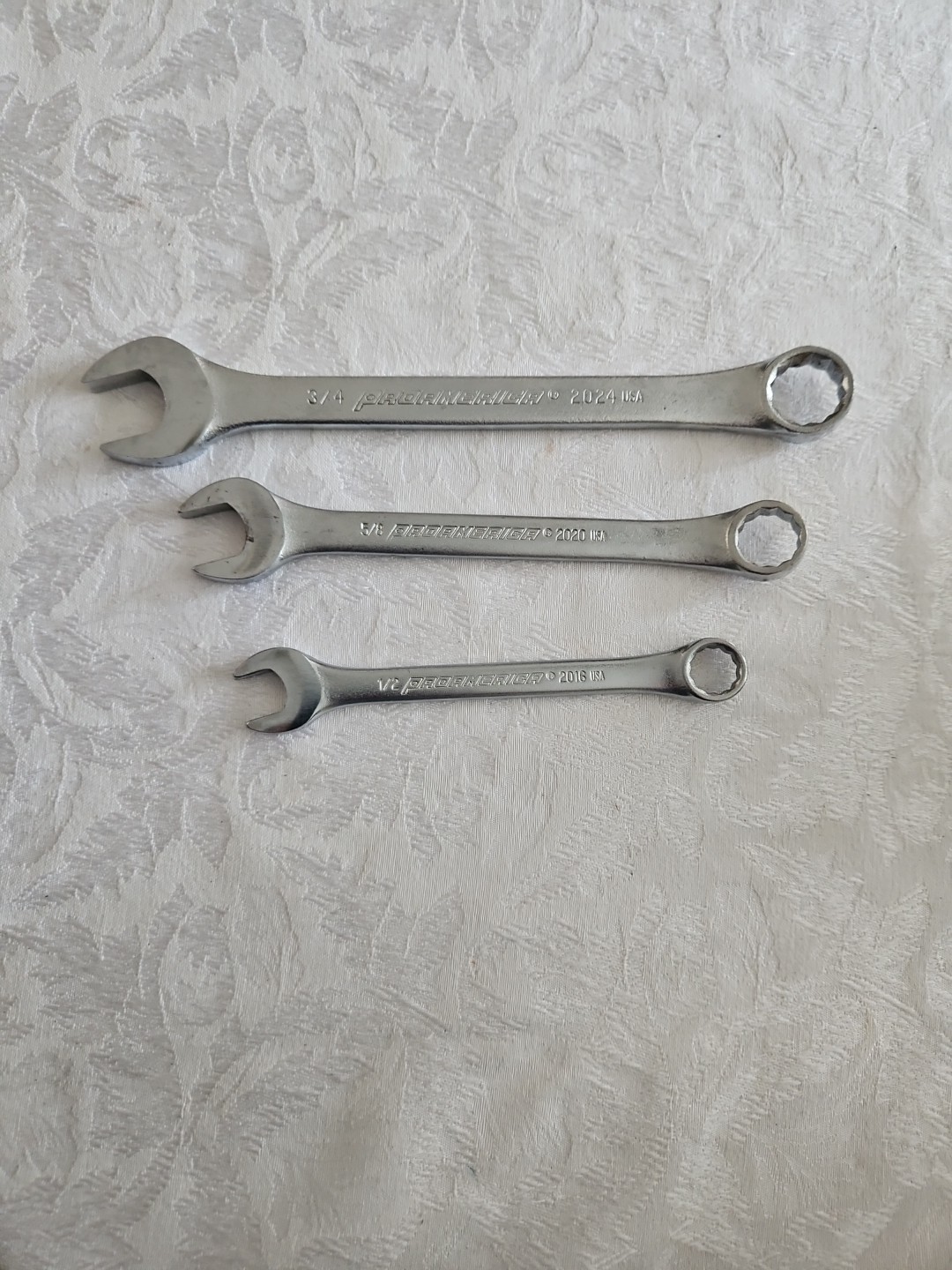 PROAMERICA USA COMBINATION WRENCH 12pt 3/8 1/2 9/16 5/8 3/4 TOOL LOT
