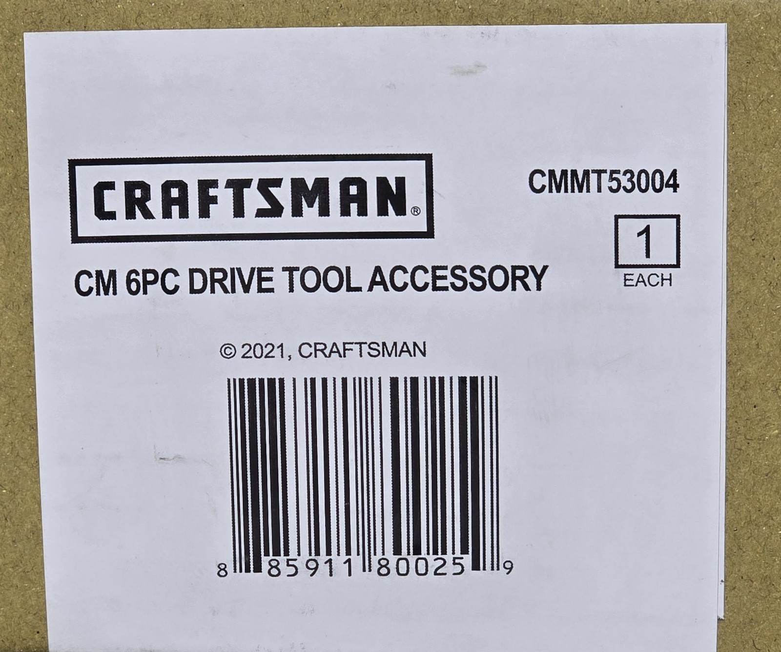 Craftsman 6 Pc 1/4 & 1/2 in Drive Extension Accessory Set CMMT53004 Tool