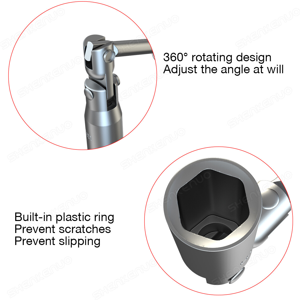 1 PCS 16mm 5/8» Car Universal Magnetic Spark Plug Socket Wrench Short Hand Tool