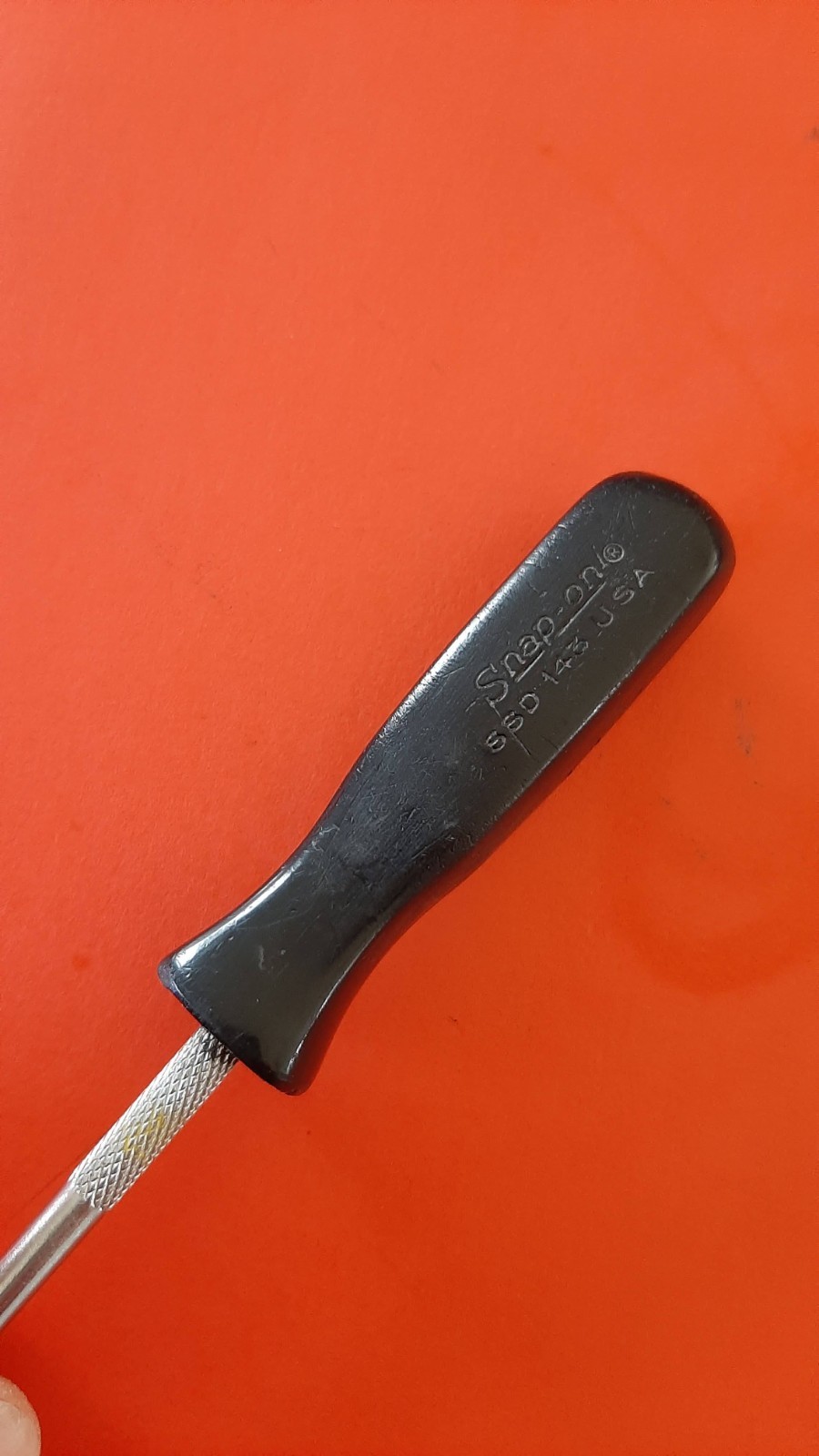 Snap-on Tools SSD143 1/4″ Flat Tip Slotted Screwdriver Hard Black Handle USA