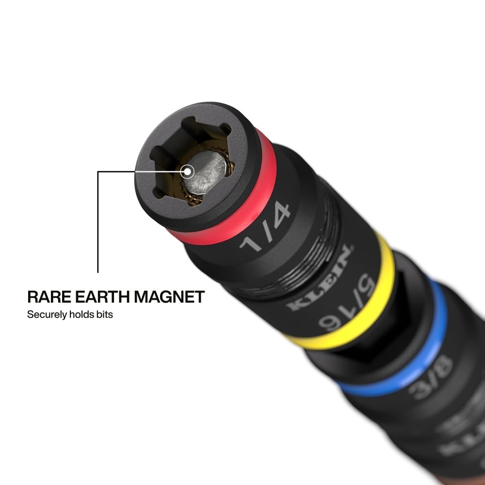 14-in-1 Impact Rated Flip Socket Set, Magnetic with Hex Drivers & Bit Holder, SA