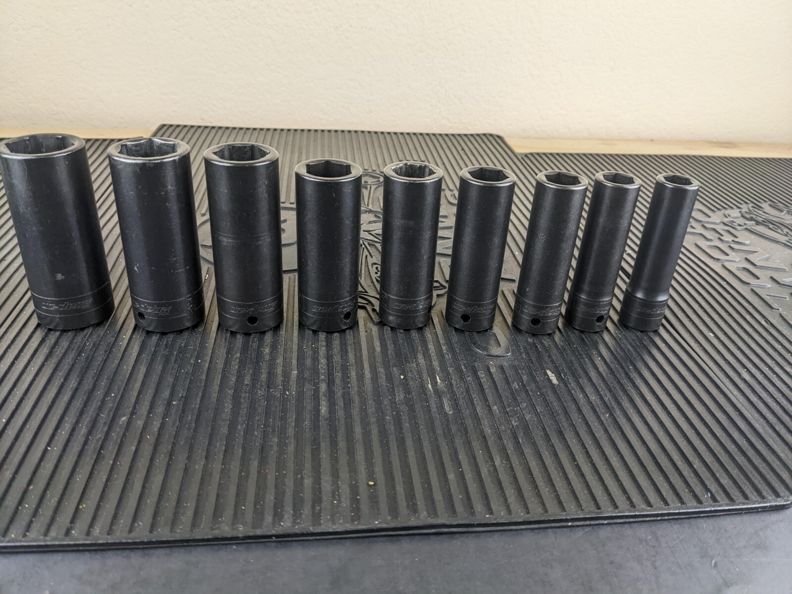 #au626 Snap-on 1/2″ drive 1/2″ thru 1″ 6-point DEEP Impact Socket SET 309SIMYA