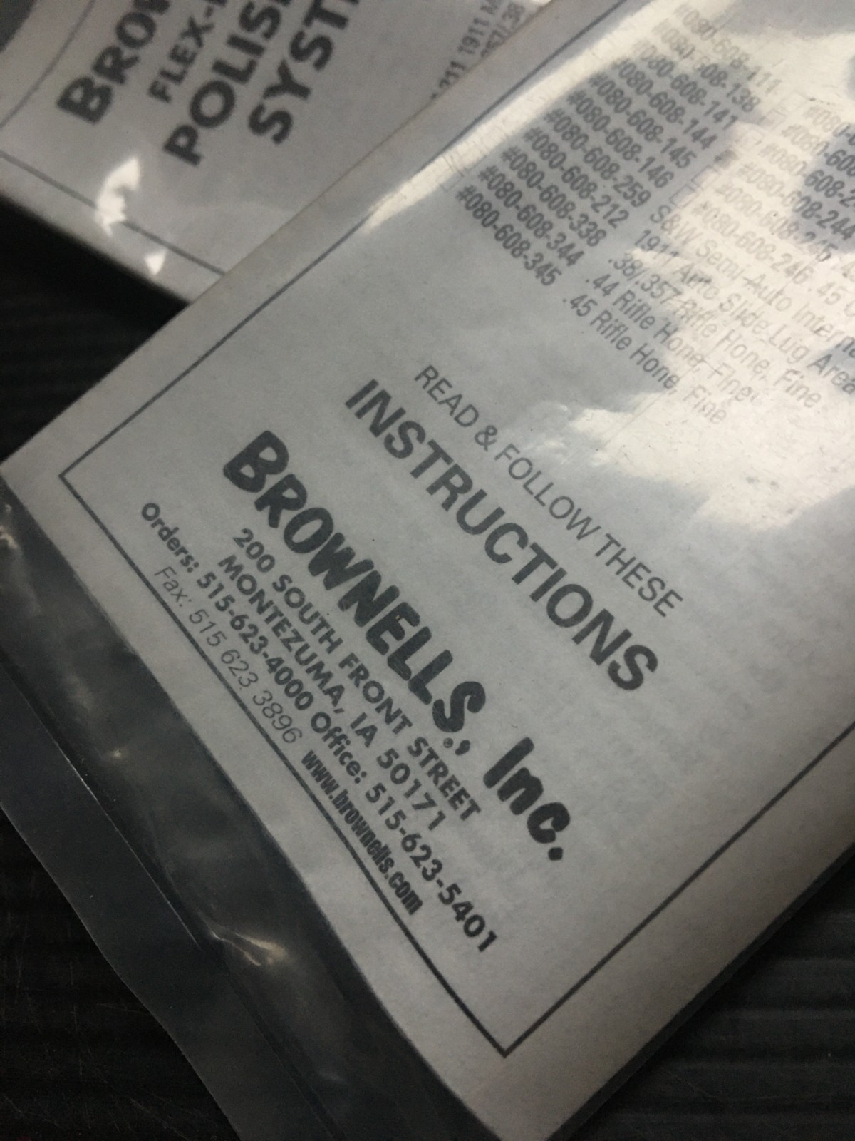 Brownells Fine Polishing Course for 0.44 /0.38/0.357 Caliber Revolver Cylinders.