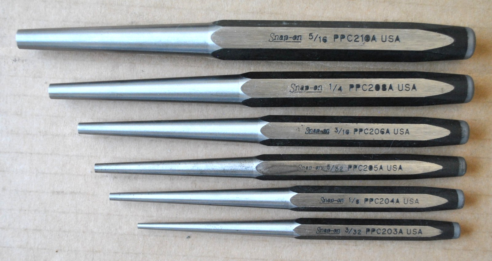 Snap On Tools 22 pc Punch and Chisel Set Automobile Tools Motorcycle Tools Mint