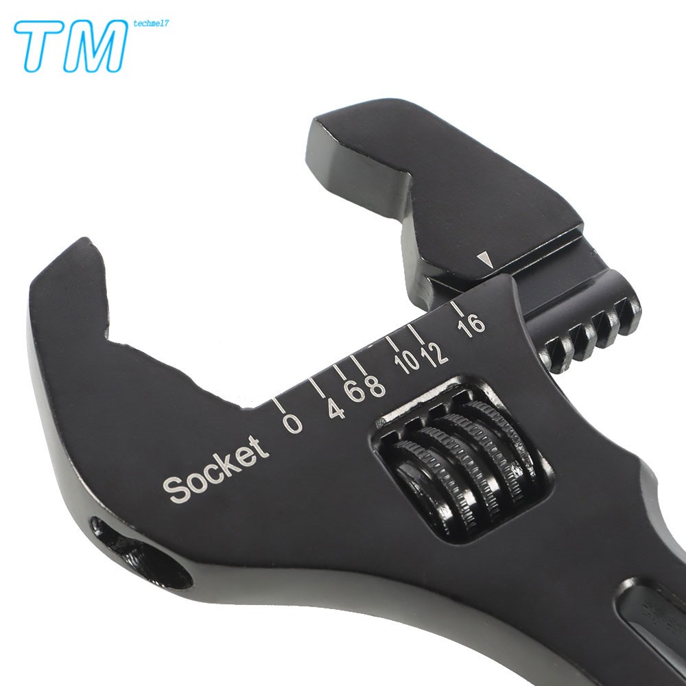 Aluminum 3AN 4AN-16AN Adjustable Wrench Tool Spanner For Hose End Fitting Black