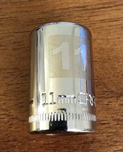 Craftsman 11mm Socket 6 Point 1/4″ Drive Z-AL 34607 Easy Read (Stamped & Etched)