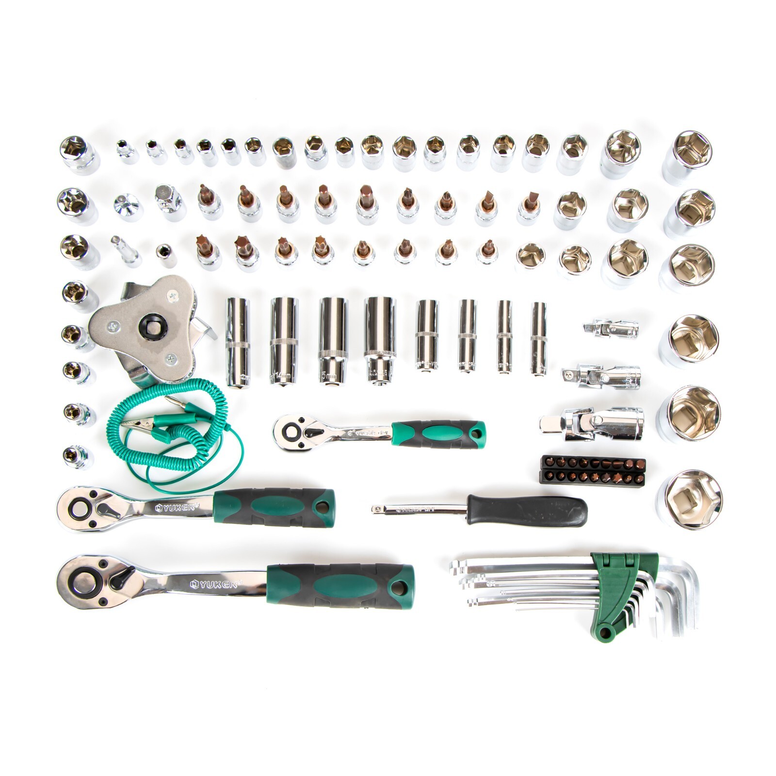 121-Piece Socket Set,1/2»+3/8»+1/4» Drive ,Metric,4-32mm,CR-V,LifeTime