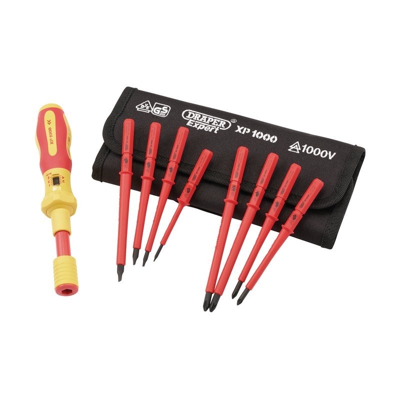 Draper XP1000® VDE Interchangeable Torque Screwdriver Set(9 Piece) Electricians