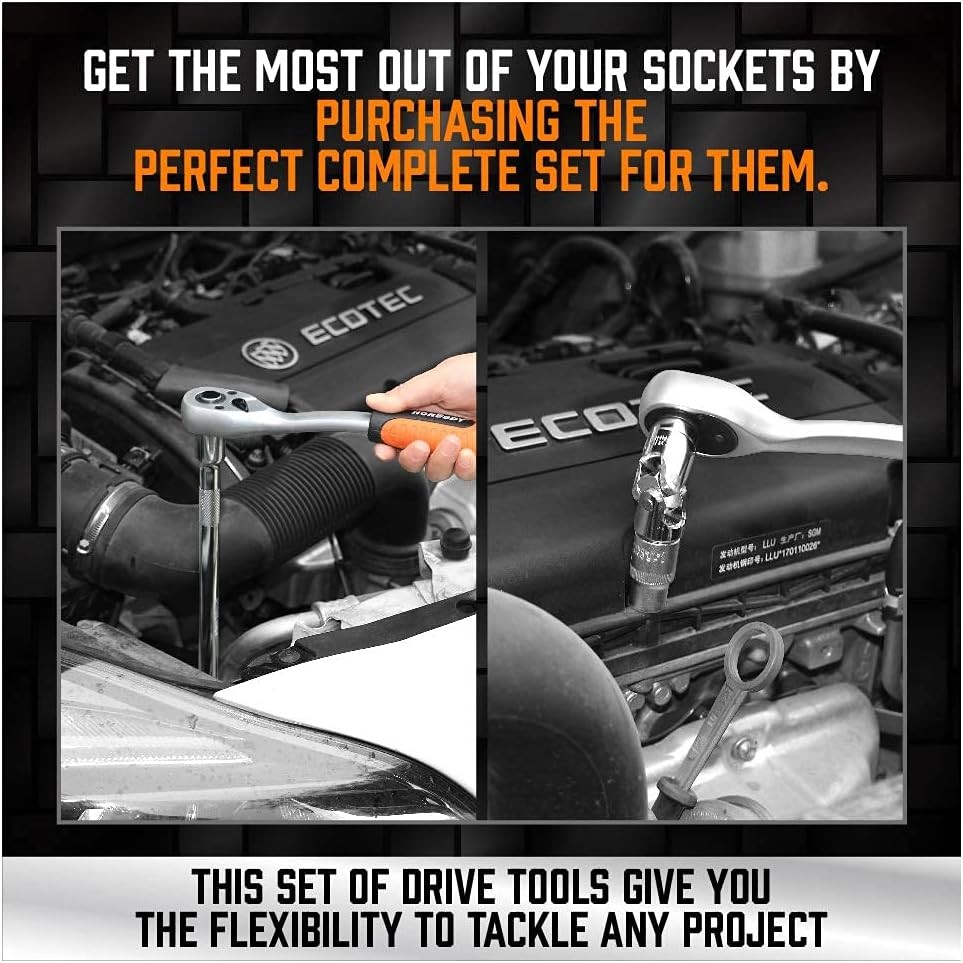 20-Piece Socket Extension Bar Set, 1/4″, 3/8″ and 1/2″ Drive Socket Extension Se