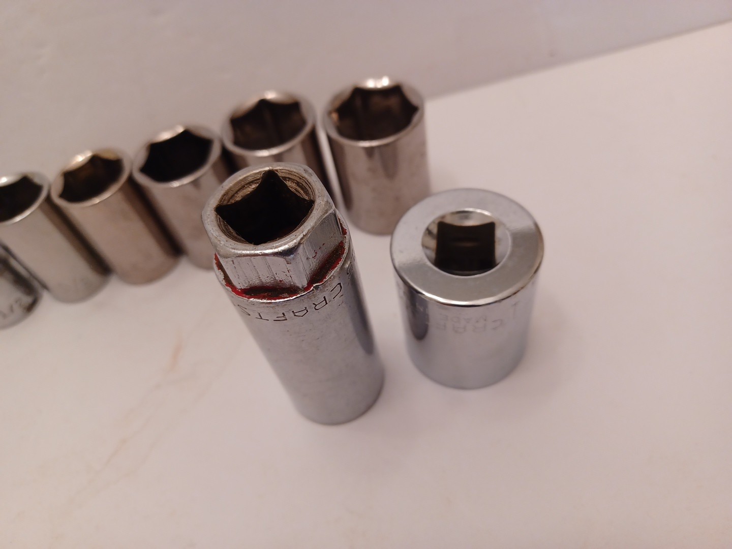 Craftsman Socket 15 Pcs 13-1/2″Drive Asst SAE Size/5-Metric 1/2″/2-3/8″FREE SHIP