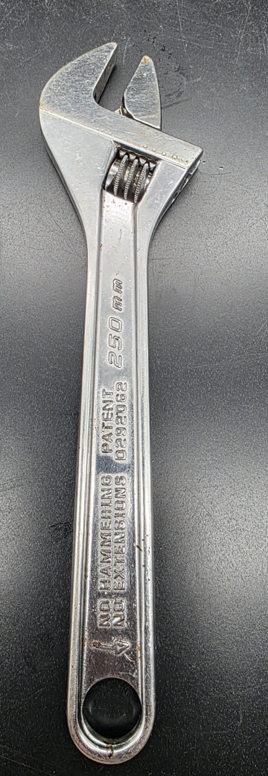Snap-on A10 10″ Adjustable Wrench USA Chrome Crescent Style Vintage Mechanic…