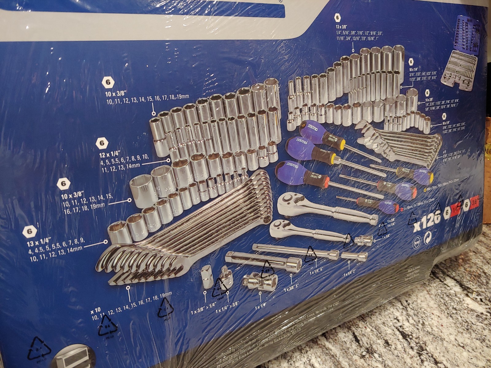 Mac Tools Expert 126pc 1/4″ & 3/8″ Master Socket Set – 6pt & 12pt – SEALED