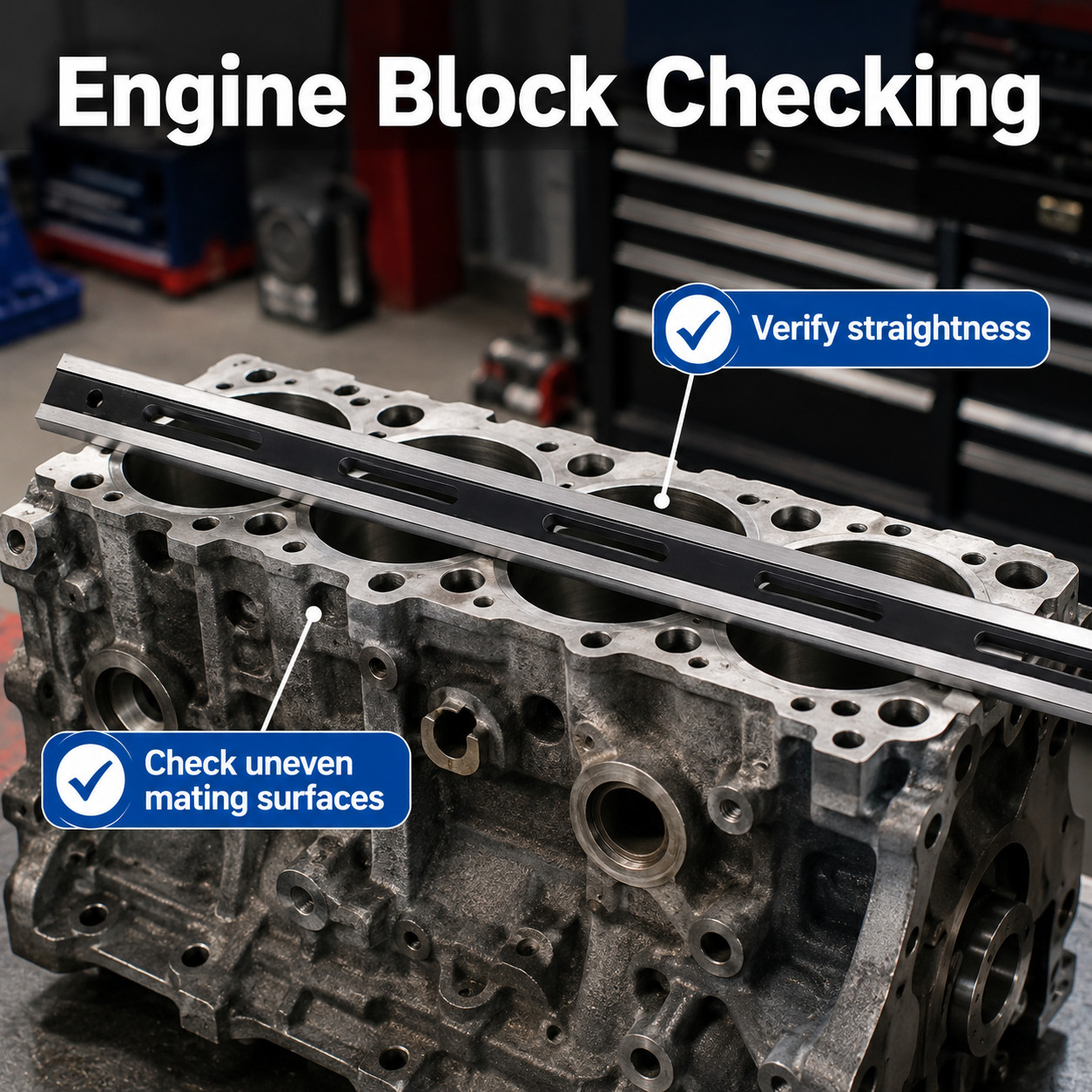 23.6 Inch Precision Straight Edge Tool Cylinder Head Engine Block Flatness Check