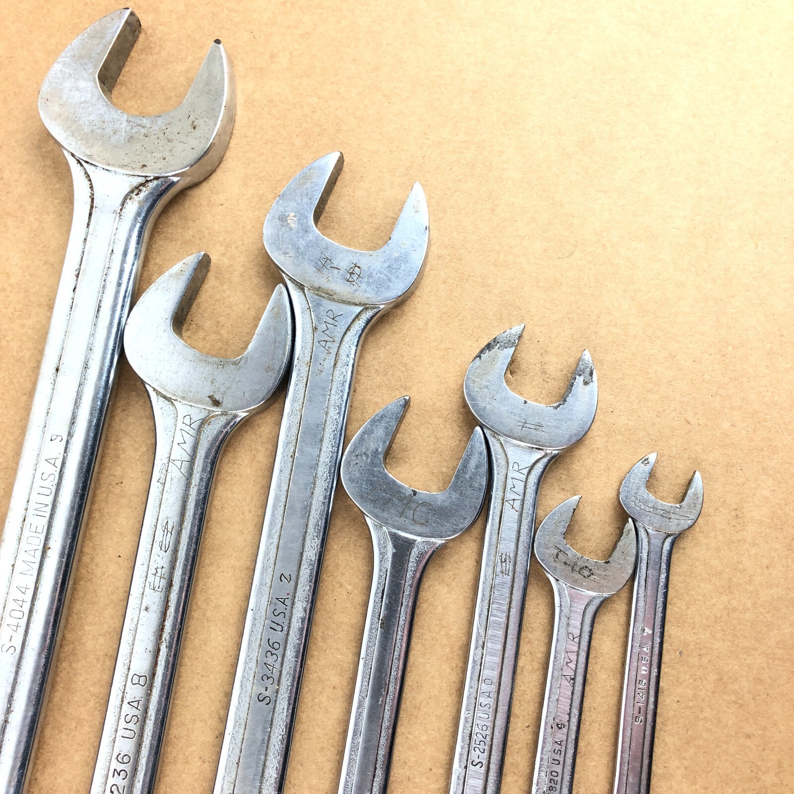 Blue-Point USA Double Open End Wrench Set 1/2″ to 1-3/8″ S Series Supreme Marks