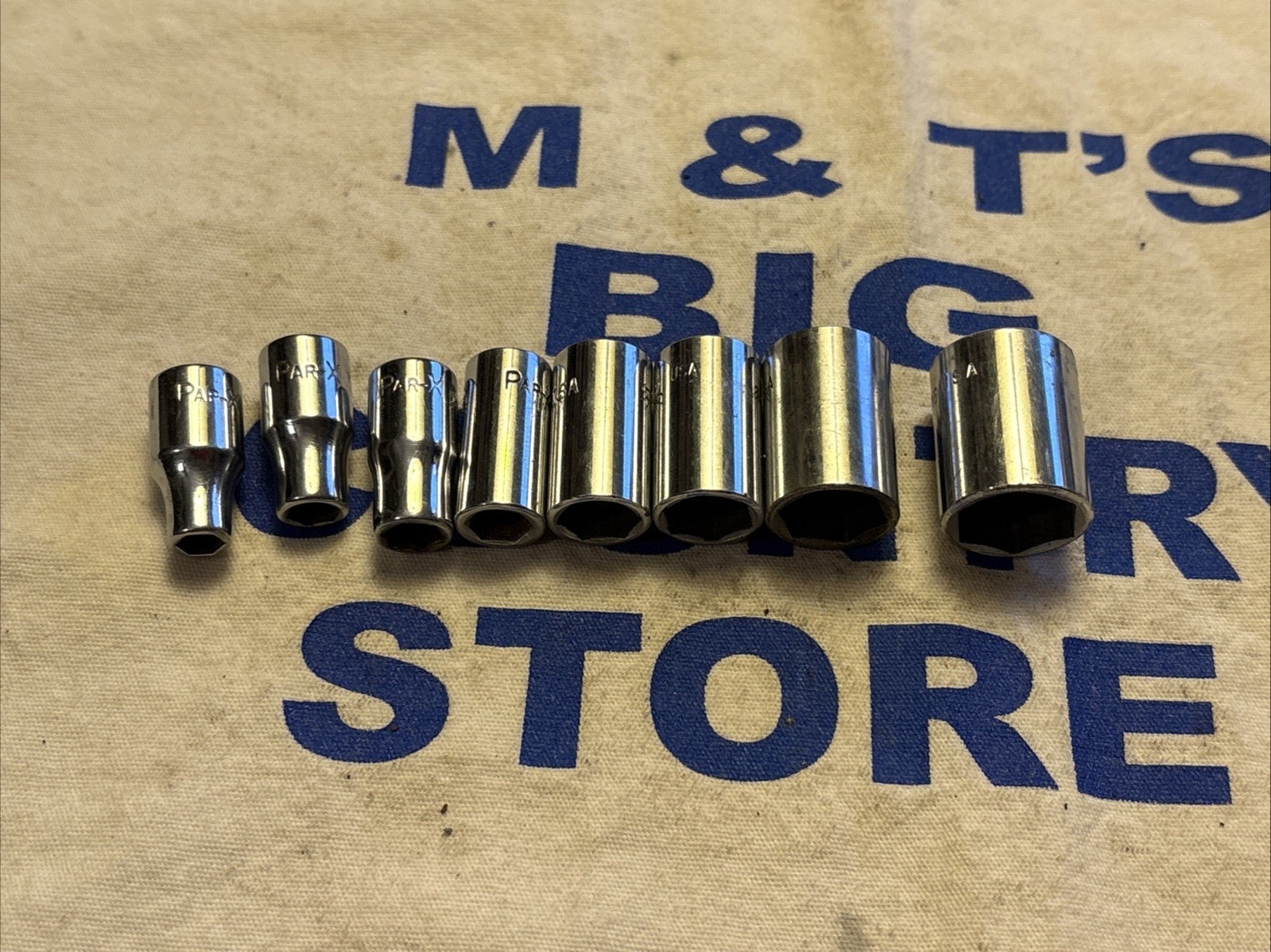 Par-X USA 1/4″ Drive 8pc SAE 6pt Socket Set 3/16″ to 1/2″ (no 5/16)