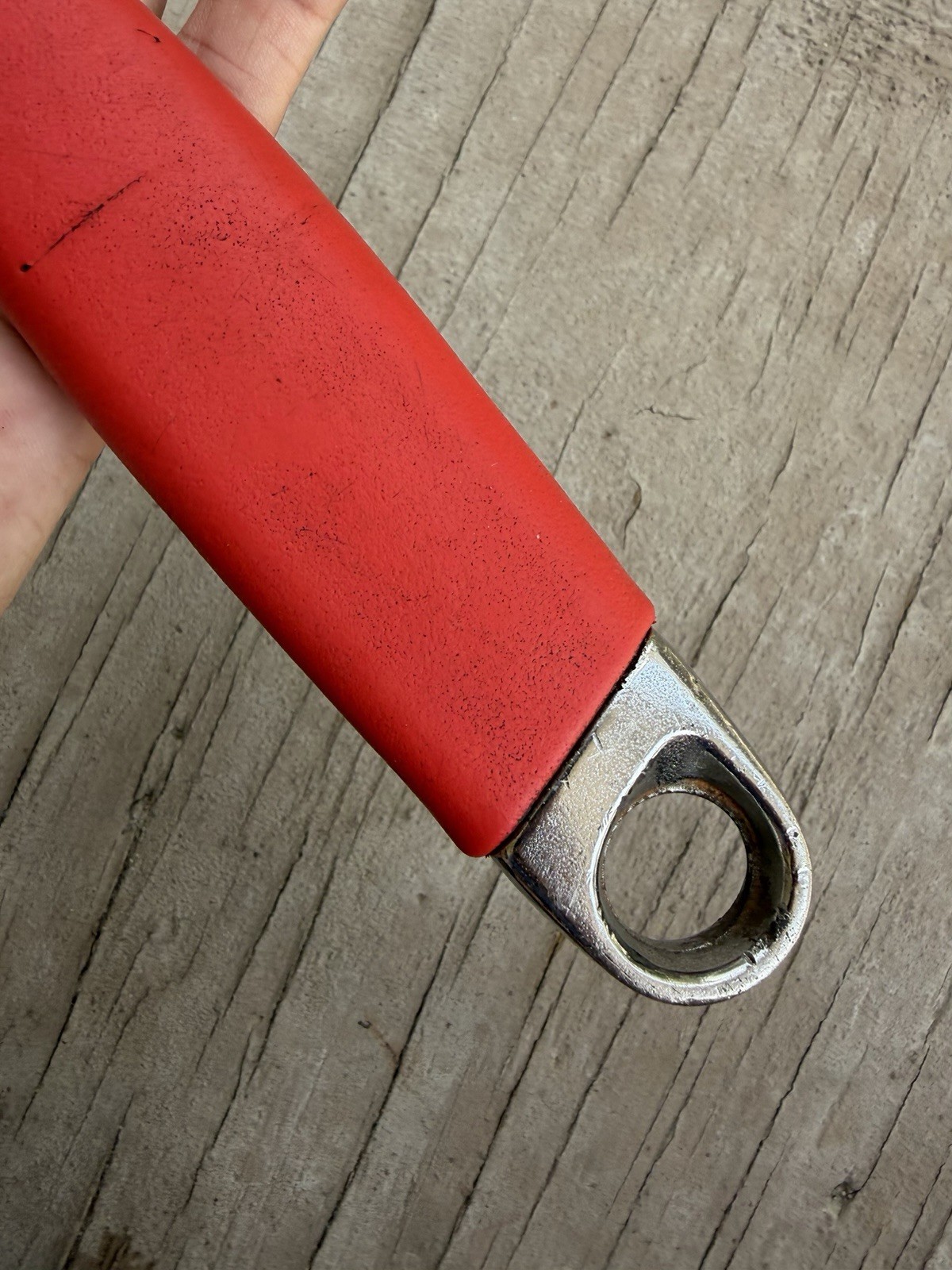 SNAP-ON 12″ INCH FLANK DRIVE PLUS ADJUSTABLE WRENCH FADH12A RED, GOOD COND SPAIN