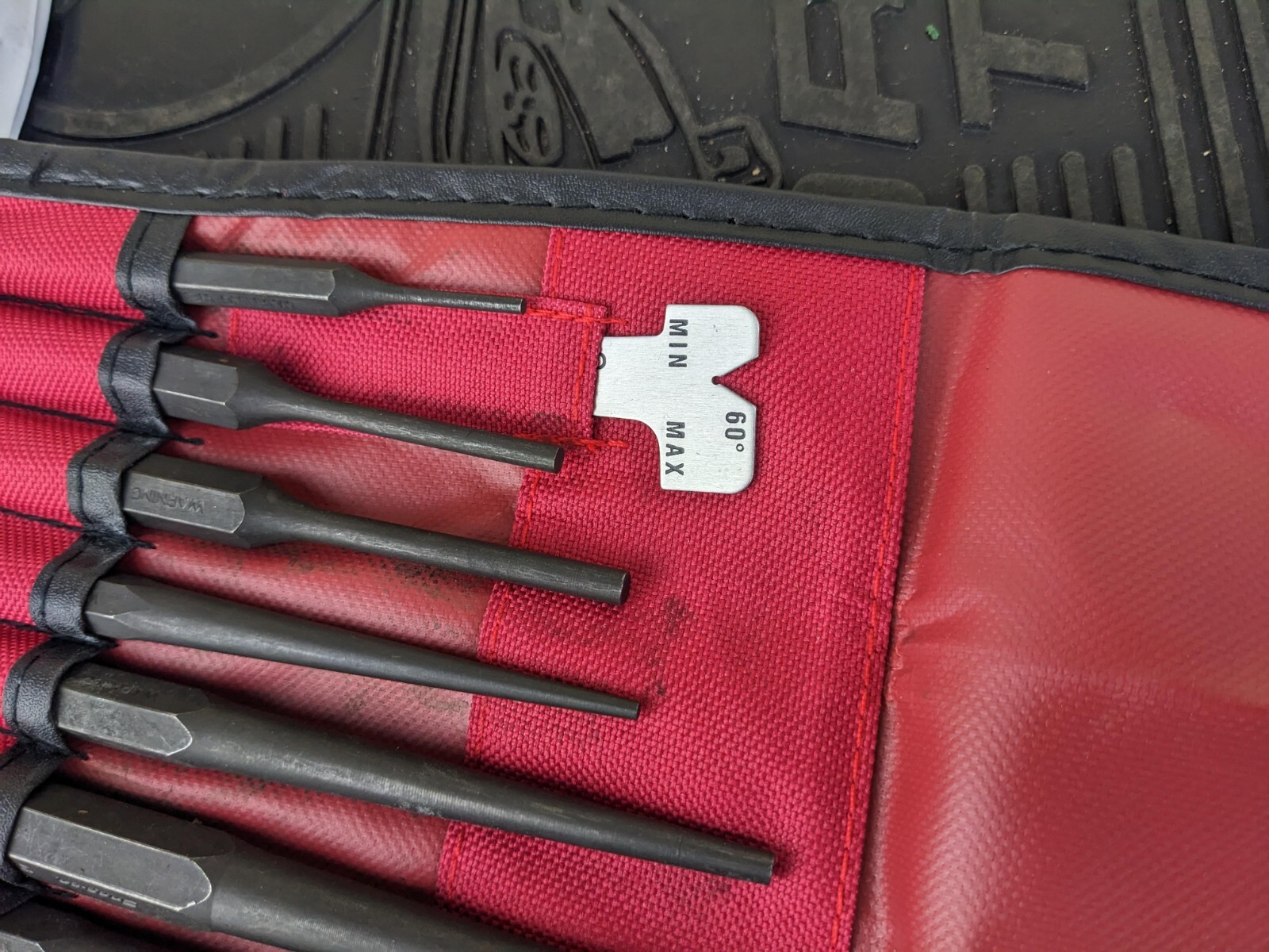 #bg615 Snap-on Tools PPC710BK USA NEW 11 Piece Punch and Chisel Set w/ Kit Bag