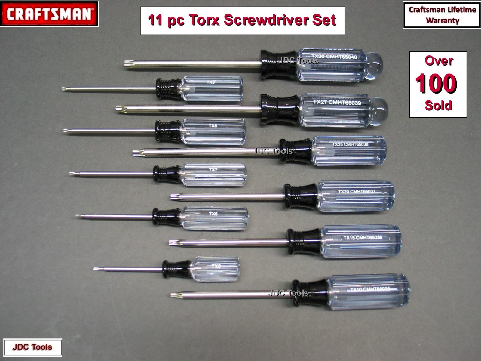 Craftsman 11 pc Torx Screwdriver Set w 27T 10 6 5