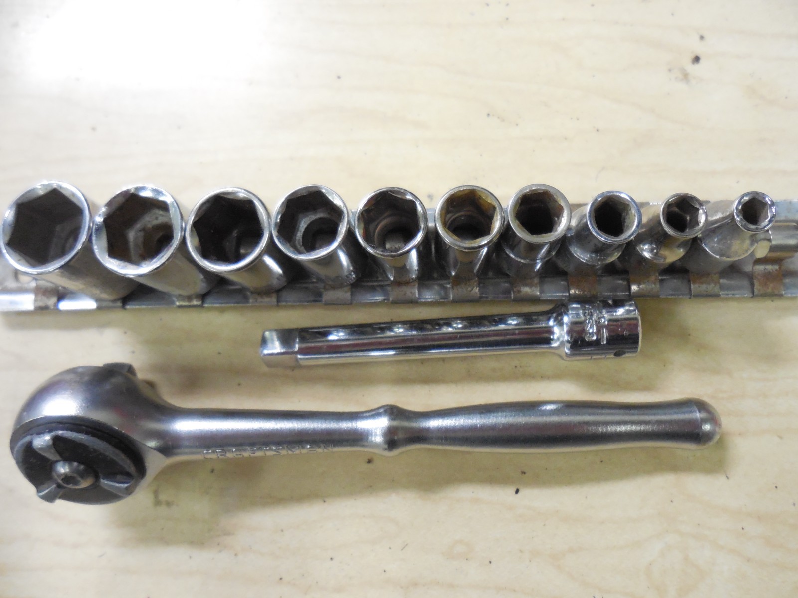 12pc Craftsman sockets 6pt 1/4 drive metric 4 5 6 7 8 9 10 11 12 13mm ratchet