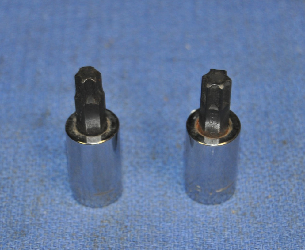 2 Craftsman 3/8″ drive torx sockets T-45 & T-50 Made in USA