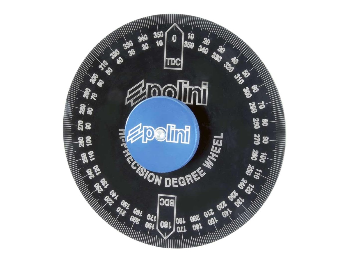degree wheel Polini aluminum Ø 220mm w/ adapters