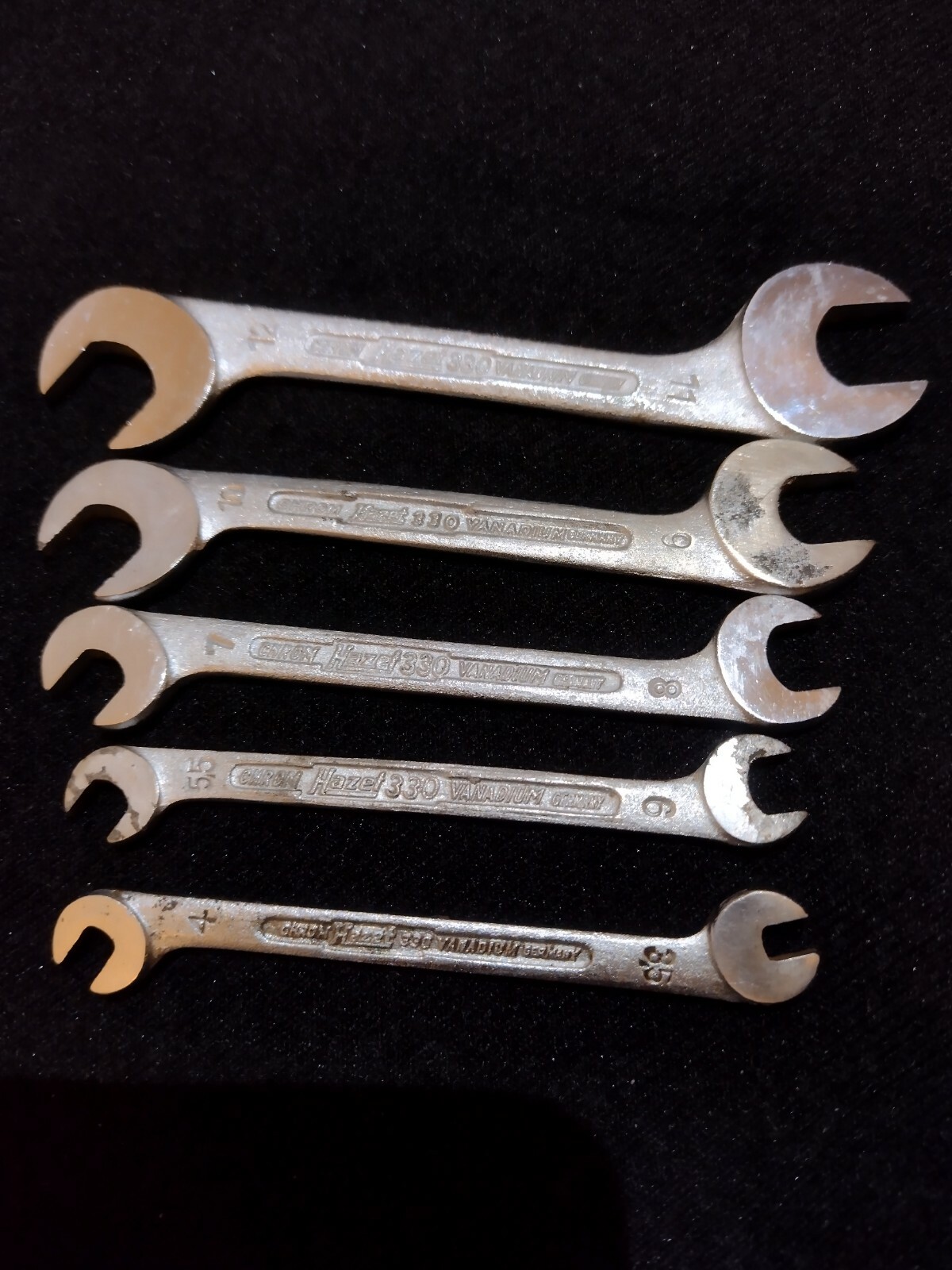 Hazet 330 SPANNER Miniature SIZES; 3.5×4 & 5.5×6 & 7×8 & 9×10 & 11×12 Tool Kit,