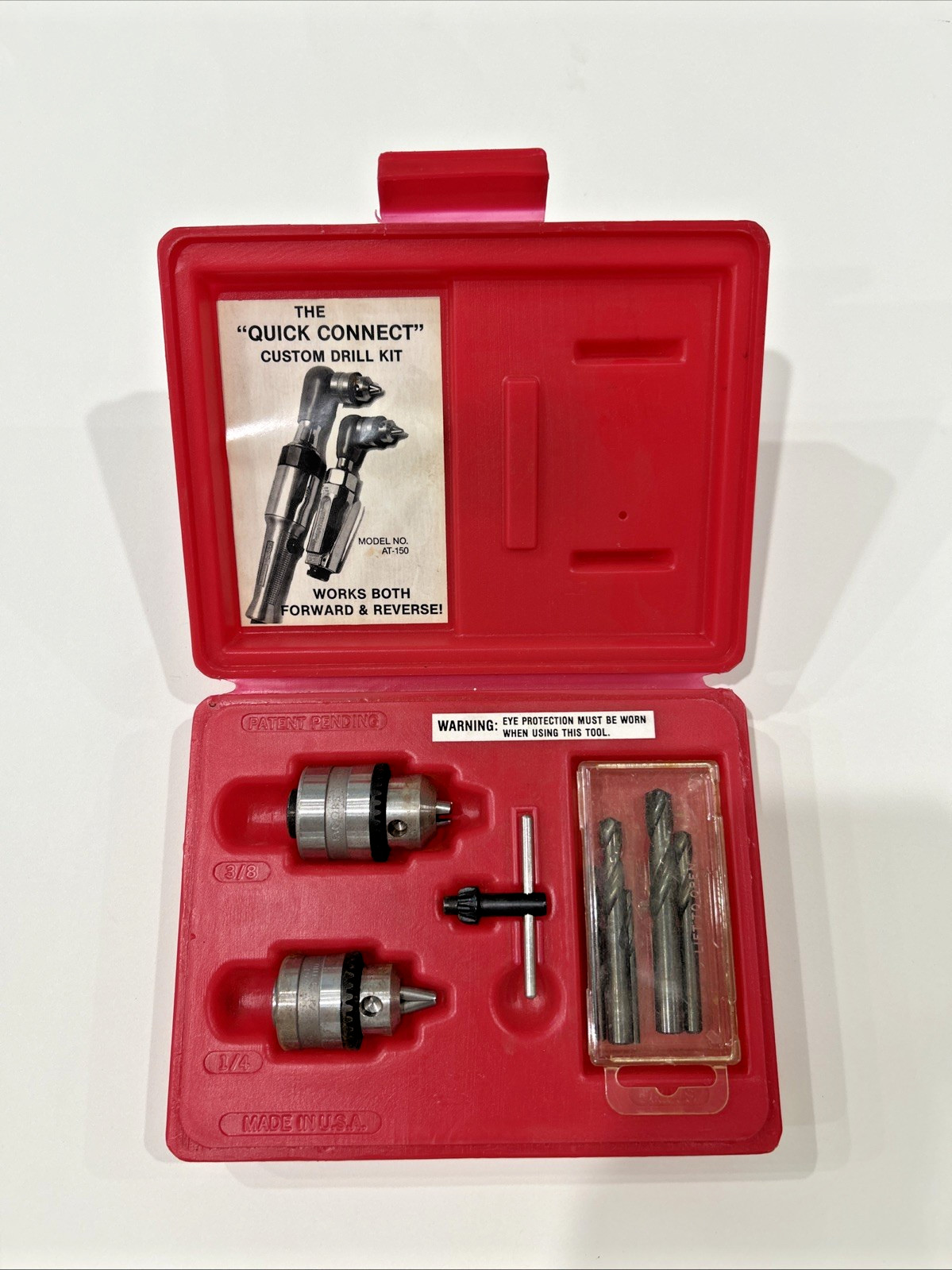 Quick Connect Custom Drill Kit -PROFESSIONAL- MODEL NO. AT-150 Made In U.S.A
