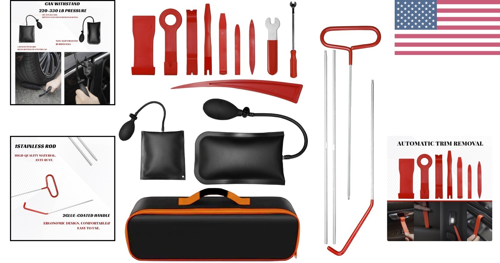 17 PCS Stainless Steel Assorted 5th Wheel Pin Puller, 68 inches Pull Hook, , …