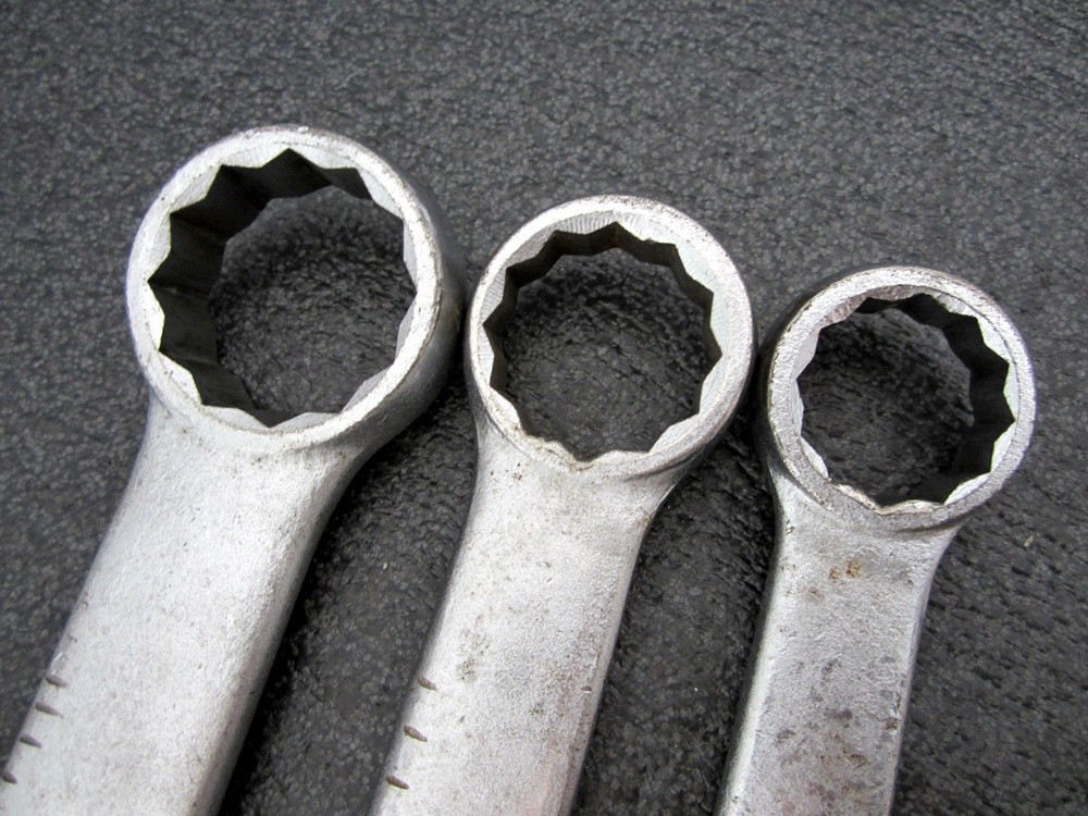 Vintage Billings 15/16″ 1-1/16″ 1-1/4″ Combination Wrenches 1168 1171 1173 USA