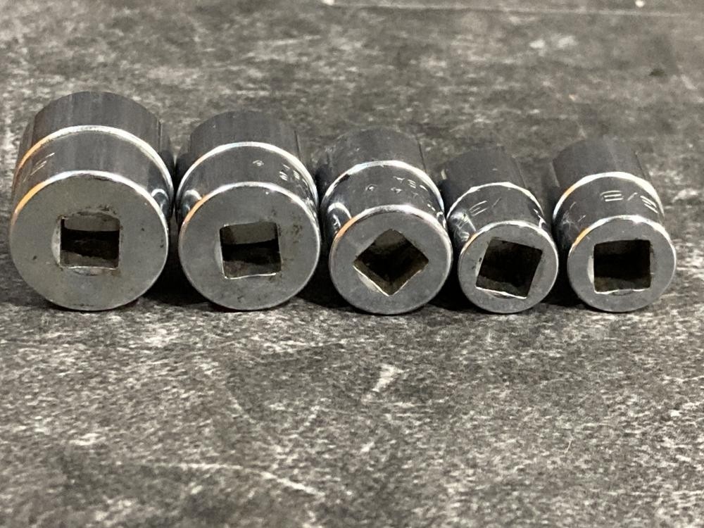 Snap-on TM Series 1/4″ Drive 6Pt SAE Shallow Socket 10Pc Set [Used]