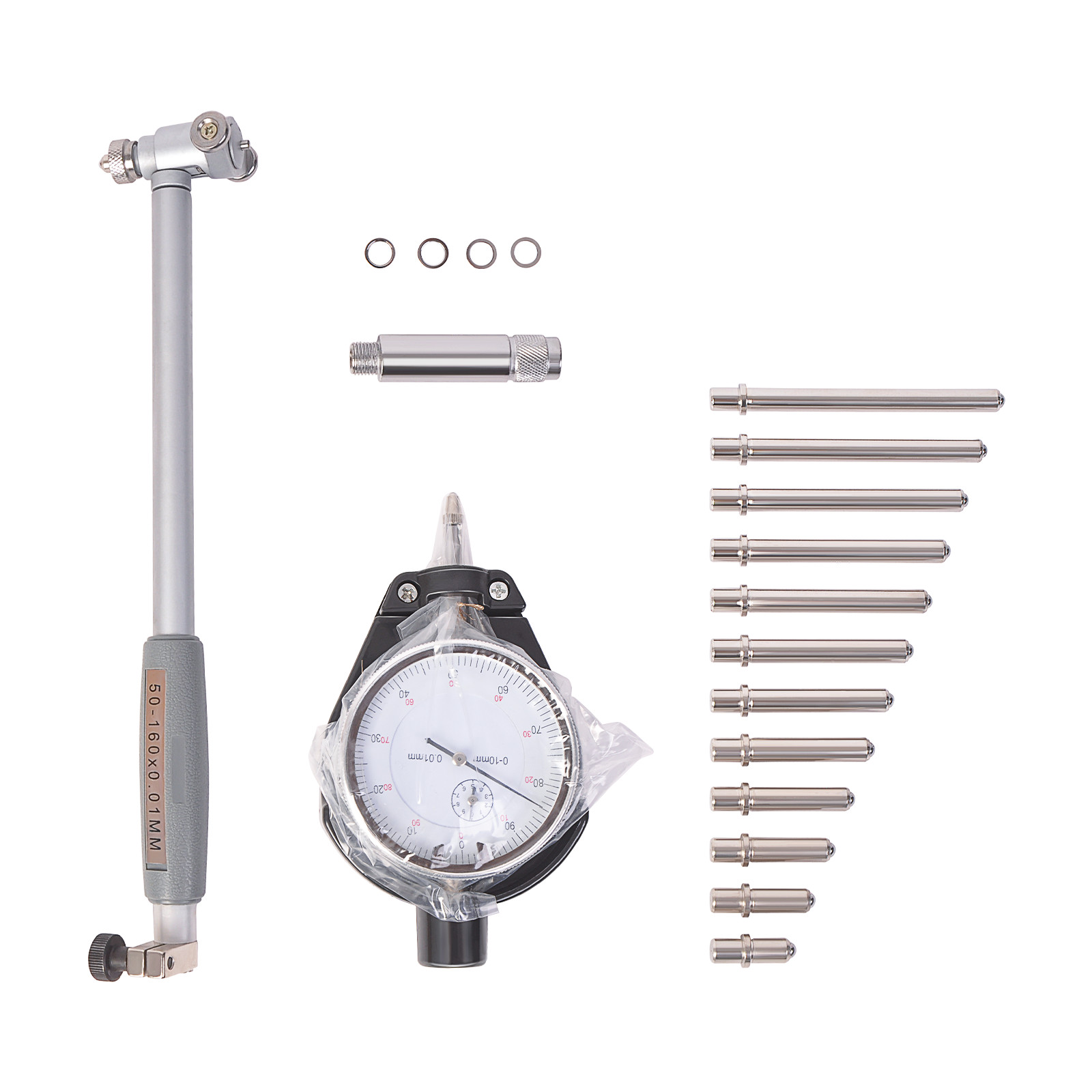 Engine Cylinder 2 in- 6 in Dial Bore Gauge Gage Indicator 0.01mm Resolution