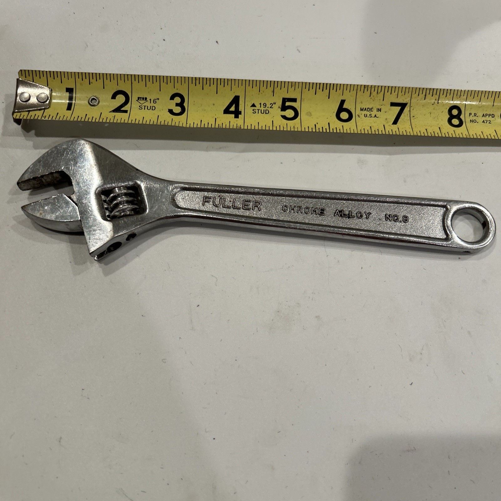 Fuller 8” 200mm Adjustable Wrench No. 8 Made in Japan