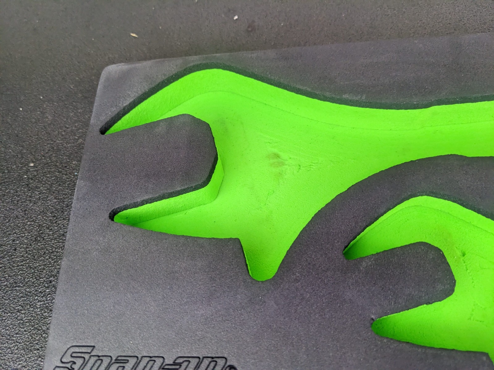 #bn061 Snap On GREEN Foam Tray Only For Adjustable Wrenches ADHW12AG & ADHW8AG