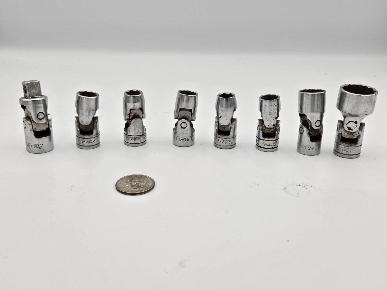 Snap-on 3/8″ Drive 8 Piece Swivel Mixed Socket Set 4 12pt, 3 6pt, 1 3/8″ to 3/8″