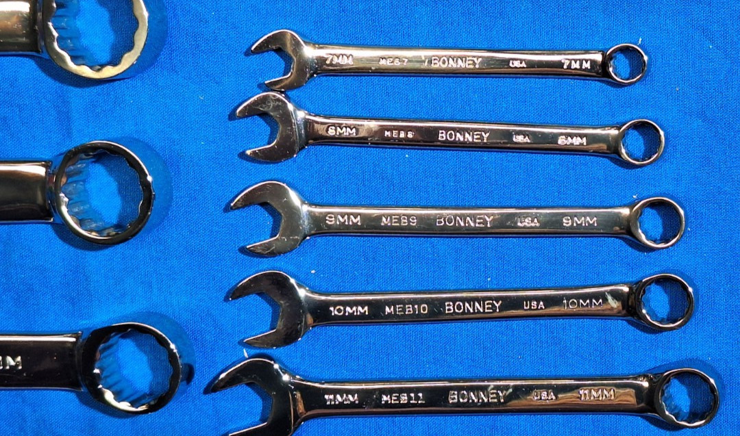 Bonney -80759 13 piece short Metric Combination wrench set full polish 7mm-19mm
