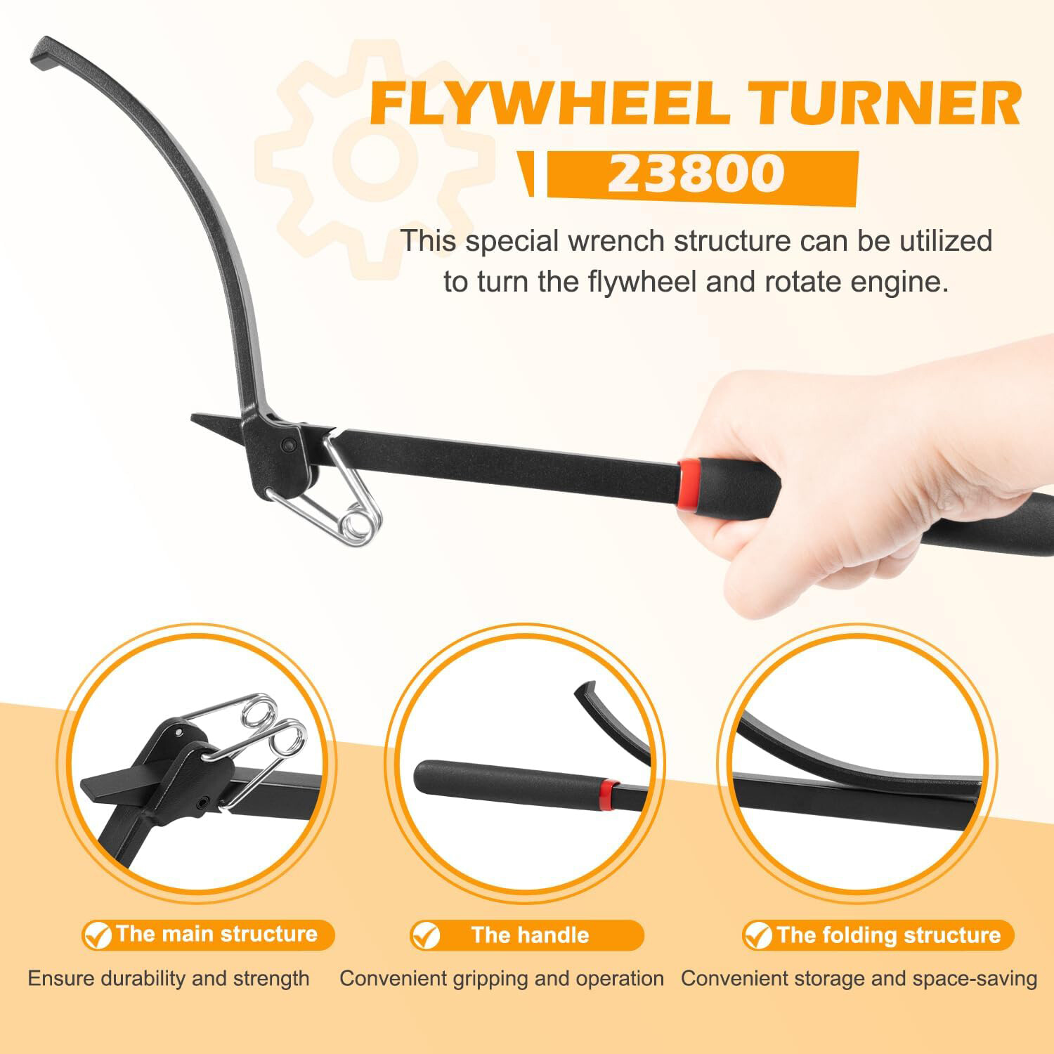 Flywheel Turner Wrench Turning Tool for Turning/ Holding Flex Plates & Flywheels