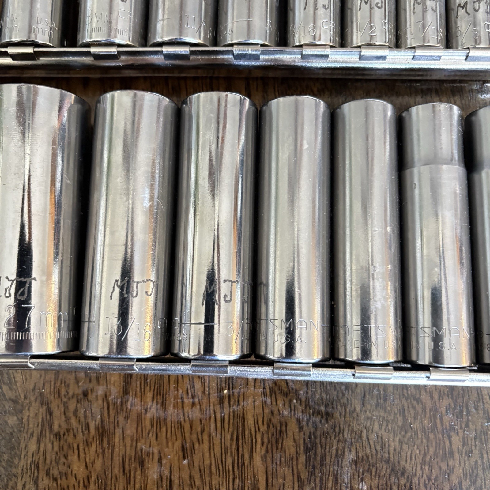 Craftsman Socket Set Lot VTG USA 1/4 3/8 1/2 Double Standard Metric Deep