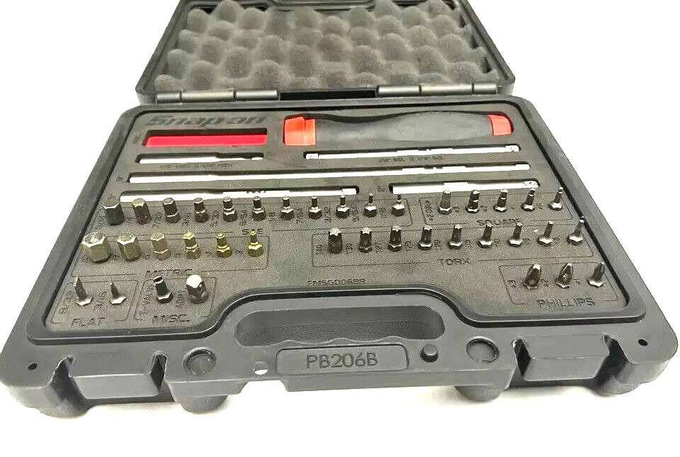 New Snap-on™ SGDMRC44FR RED Foam 44 Piece Ratcheting Screwdriver Master Set