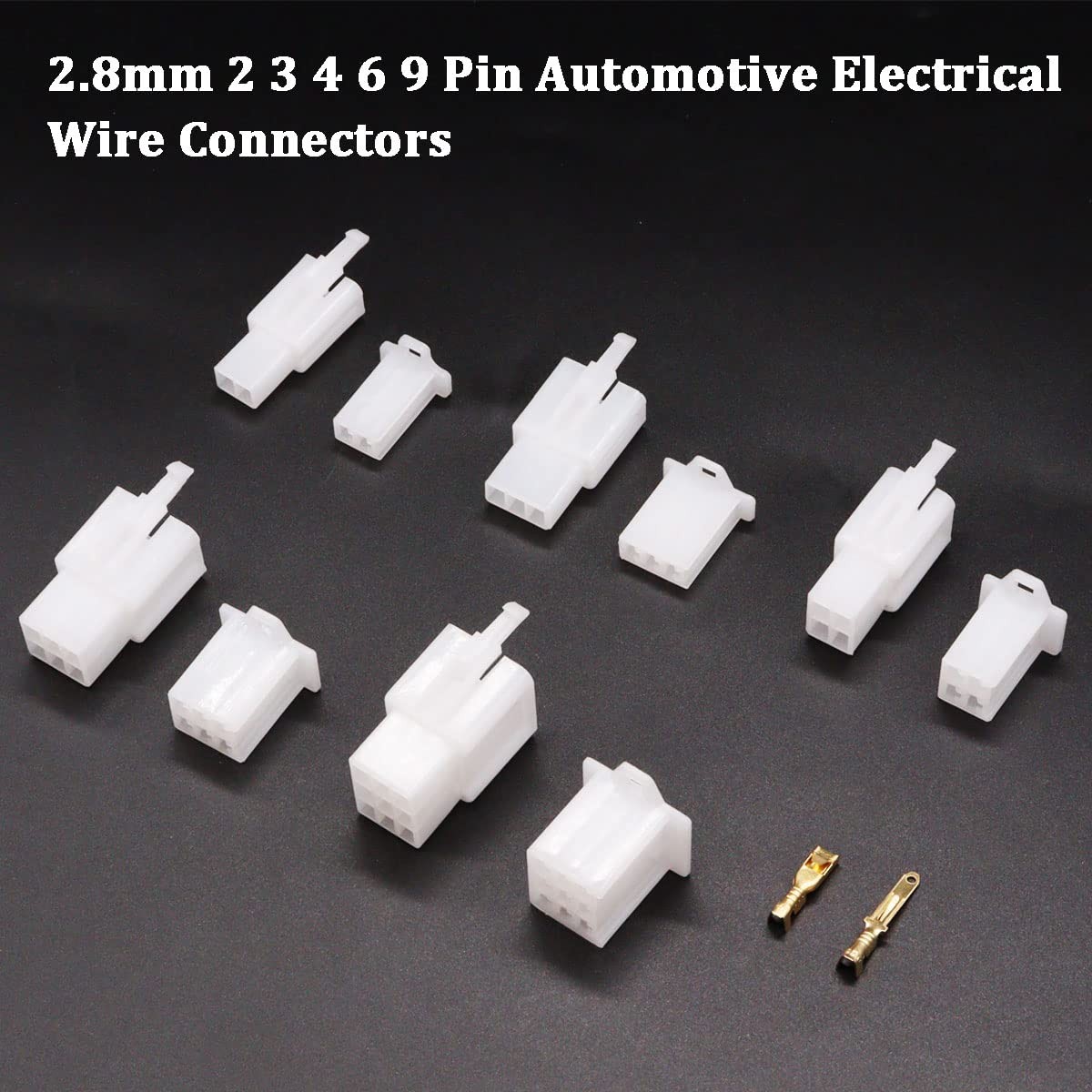 432pcs Automotive Electrical Wire Connectors Kit 1 2.8mm 2 3 4 6 9 Pin