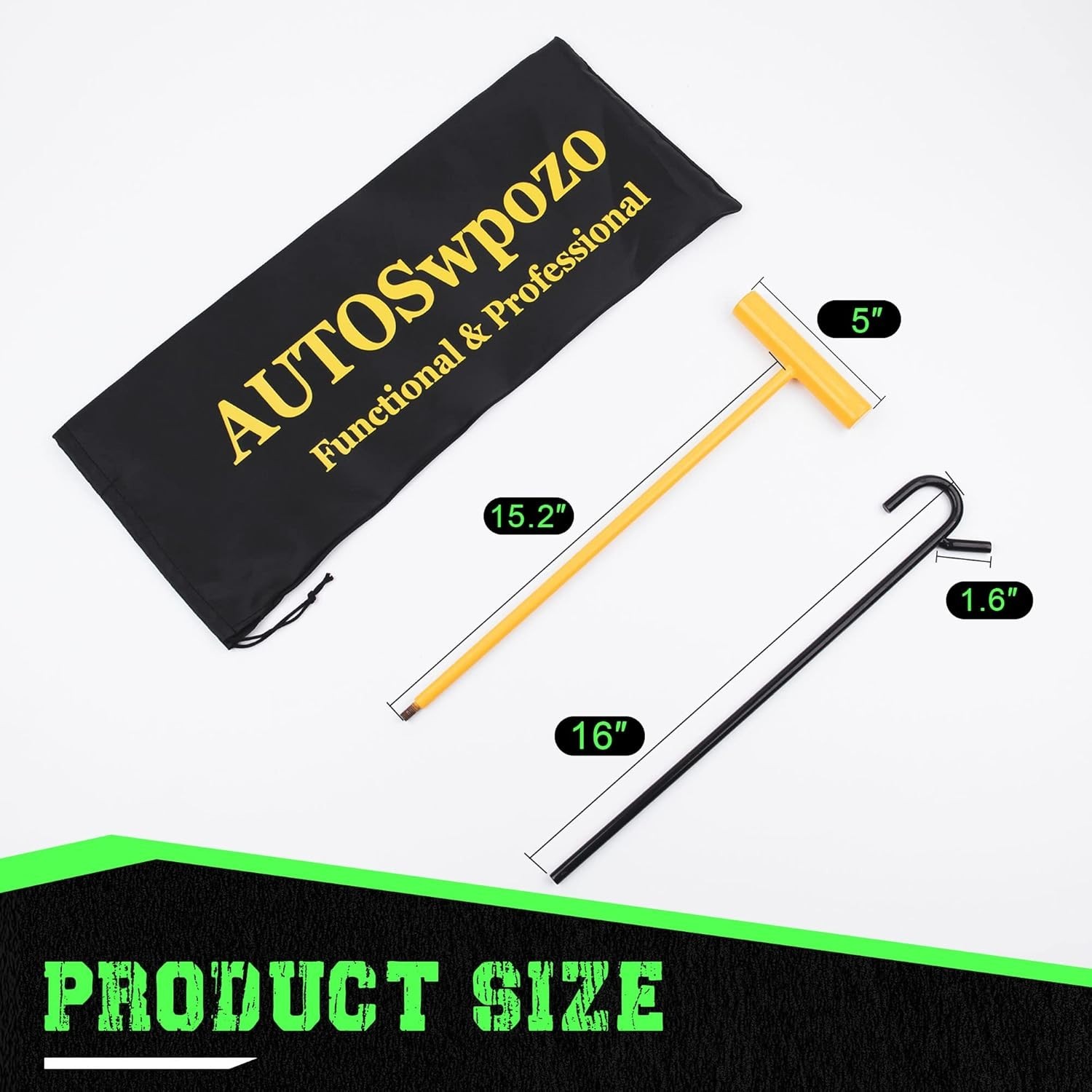 5th Wheel Puller, 32″ Solid Steel Chrome Plated, Heavy Duty Hook